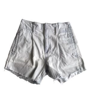 DL1961 Susie Paperbag High Rise Denim Shorts Size 24 DIY Cutoffs Raw Frayed Hem